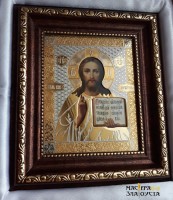 Икона ручной работы "Иисус Христос" - Интернет-магазин ножей и подарков из Златоуста. "Мастера Златоуста"